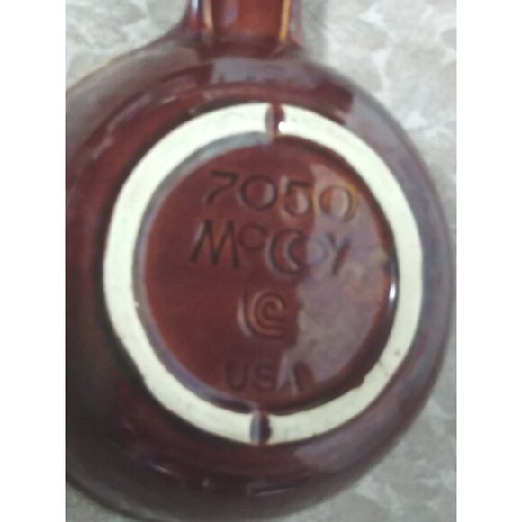 VTG McCoy Drip Glaze Soup/Chili Bowl w/Handle 7050 Brown Pottery EXCELLENT - Picture 5 of 7